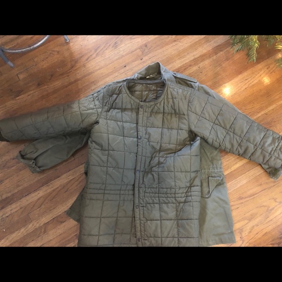 Cool vintage army coat with padded liner jacket - Picture 4 of 6